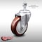 Service Caster 4 Inch SS Maroon Polyurethane Wheel Swivel 1/2 Inch Threaded Stem Caster SCC SCC-SSTS20S414-PPUB-MRN-121315 - alternate 3